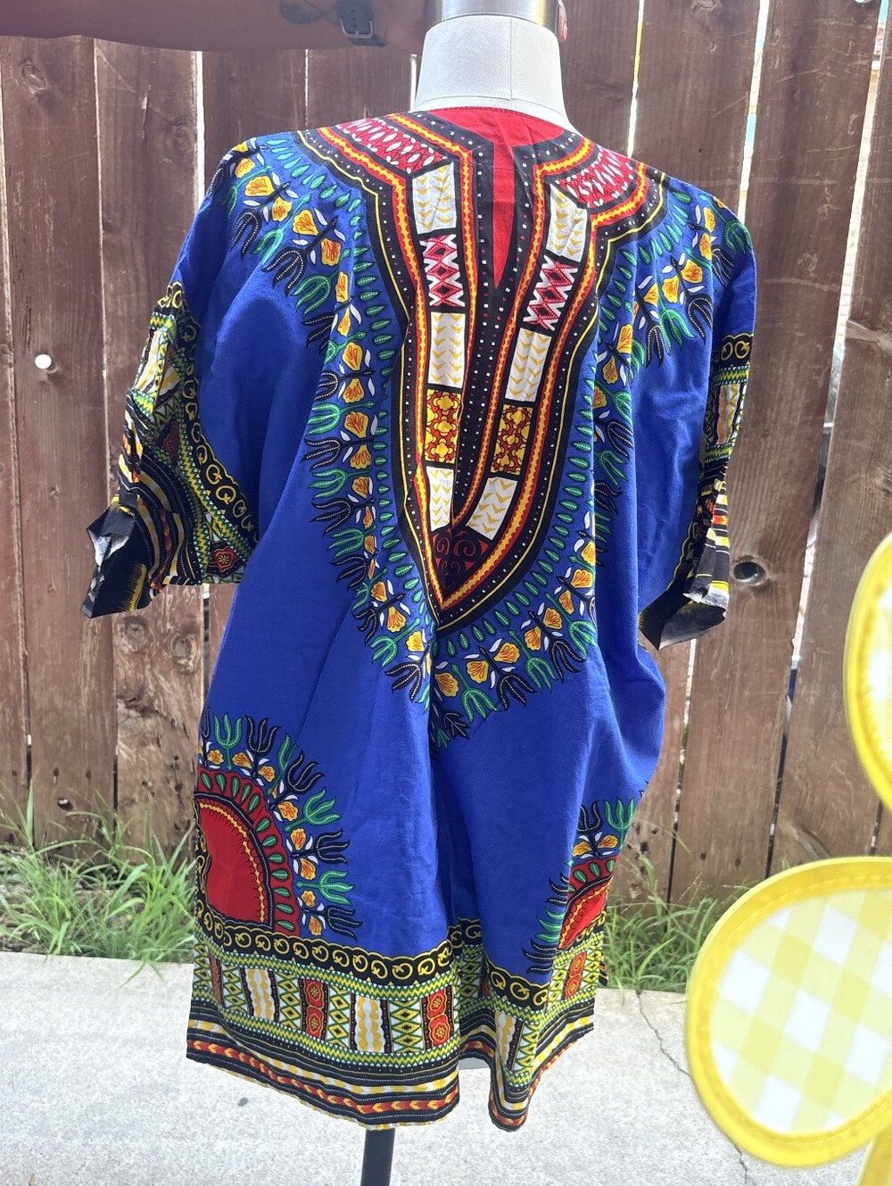 Blue Tribal-Print Women’s Tunic Top - Picture 3 of 5